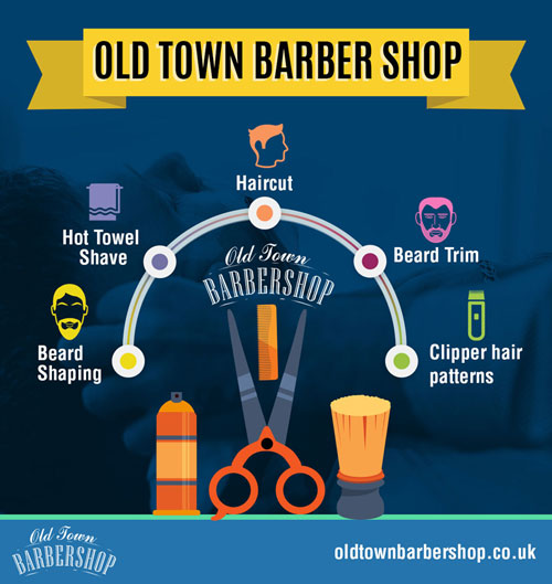 old town barber shop infographic